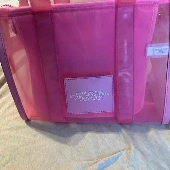 Marc Jacobs Vibrant Pink Transparent Tote - Picture 3 of 3